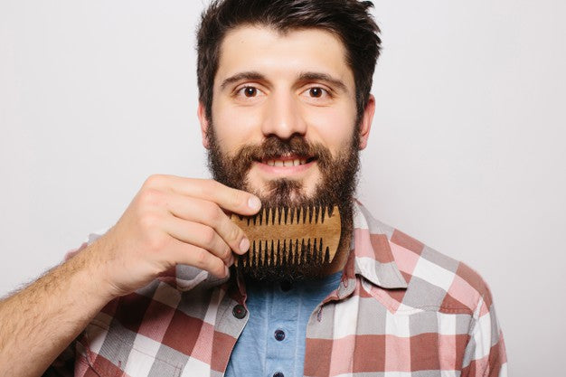 Directions to comb a beard