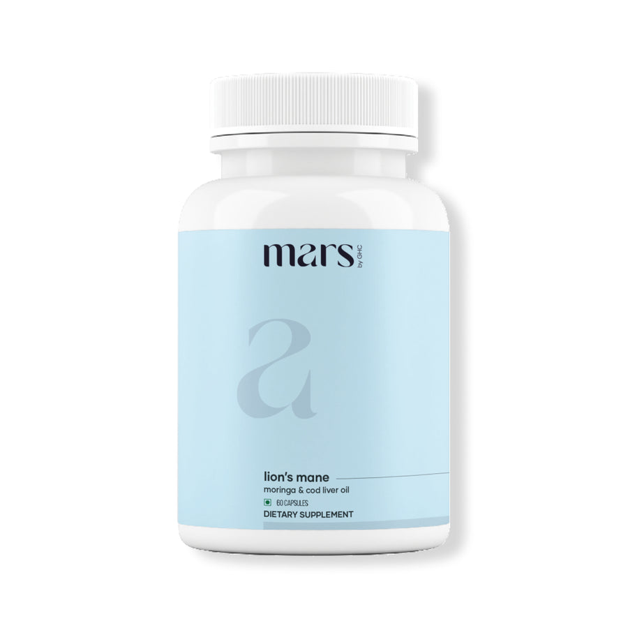 Mars Pure Lion's Mane Caps: Powered with Moringa, Tongkat Ali & Cod Liver Oil (60 N)