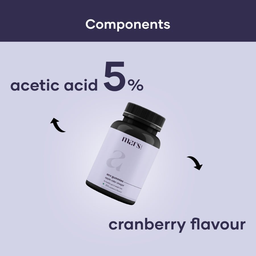 Apple Cider Vinegar Gummies for Weight Loss | 5% Acetic acid (30N)