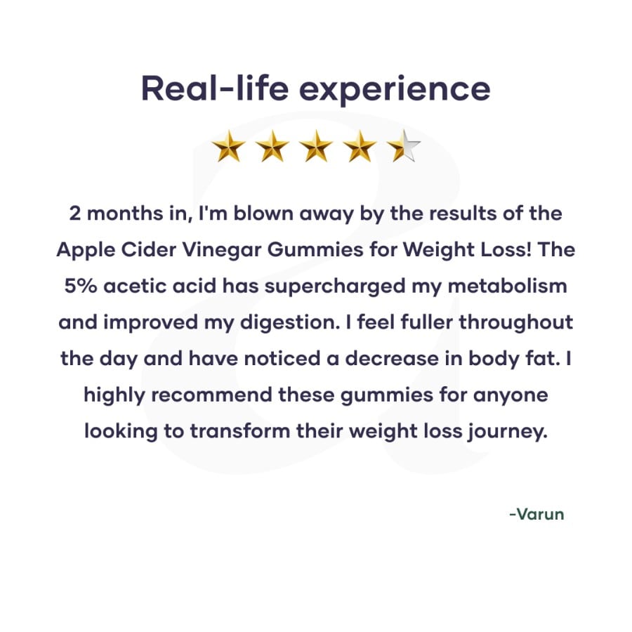 Apple Cider Vinegar Gummies for Weight Loss | 5% Acetic acid (30N)